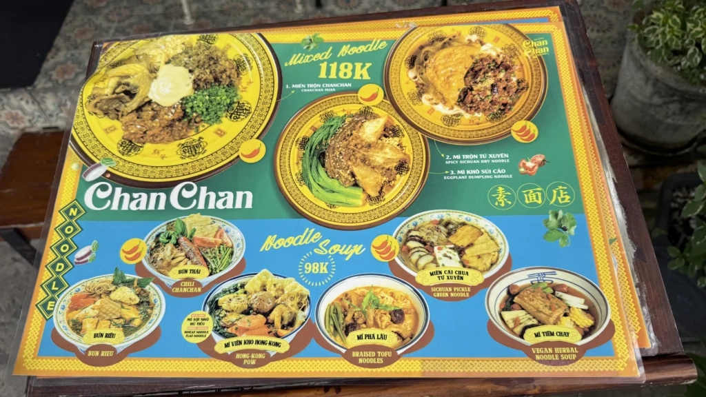看板メニューのMiến Trộn ChanChan
